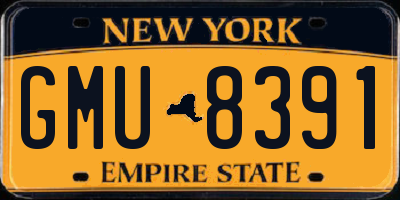 NY license plate GMU8391