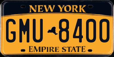 NY license plate GMU8400