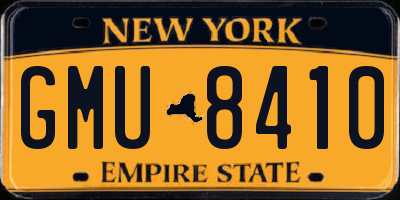 NY license plate GMU8410