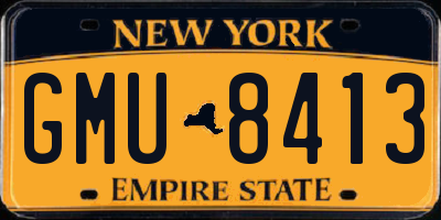 NY license plate GMU8413