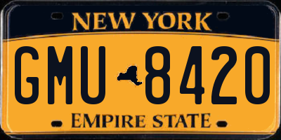 NY license plate GMU8420