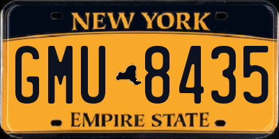 NY license plate GMU8435