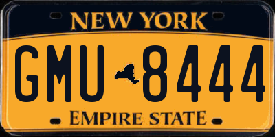 NY license plate GMU8444