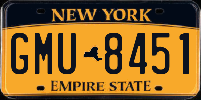 NY license plate GMU8451