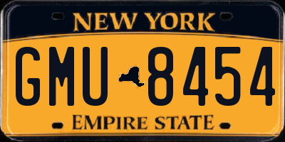 NY license plate GMU8454
