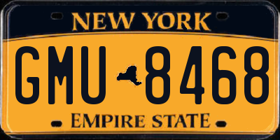 NY license plate GMU8468