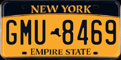 NY license plate GMU8469
