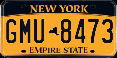 NY license plate GMU8473
