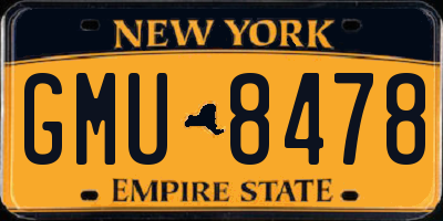 NY license plate GMU8478