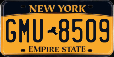 NY license plate GMU8509