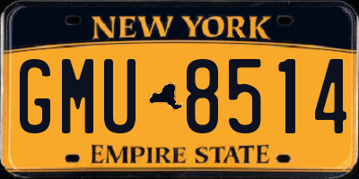 NY license plate GMU8514