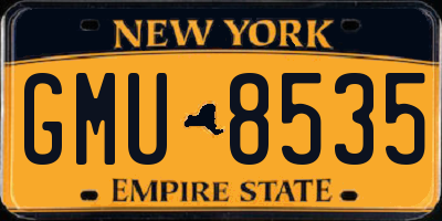 NY license plate GMU8535