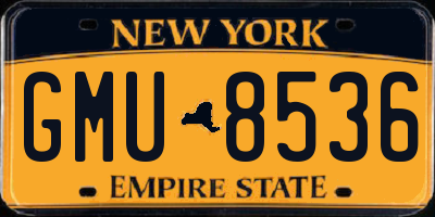 NY license plate GMU8536