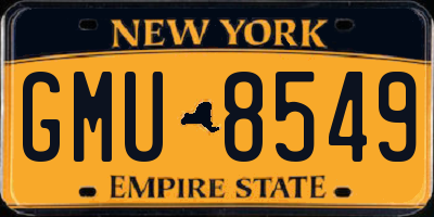 NY license plate GMU8549