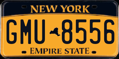 NY license plate GMU8556