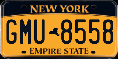 NY license plate GMU8558