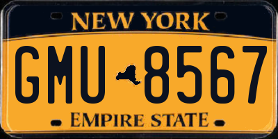 NY license plate GMU8567