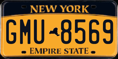 NY license plate GMU8569