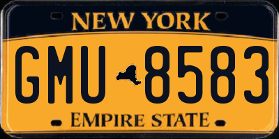NY license plate GMU8583