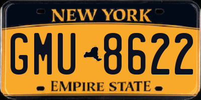 NY license plate GMU8622