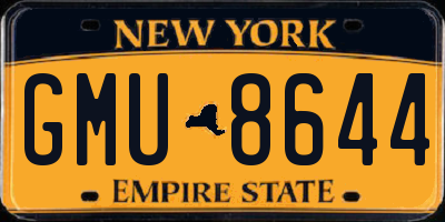NY license plate GMU8644