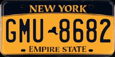 NY license plate GMU8682