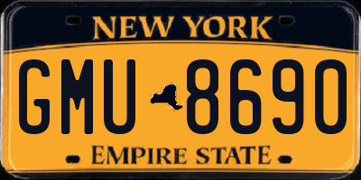 NY license plate GMU8690