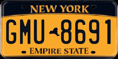 NY license plate GMU8691