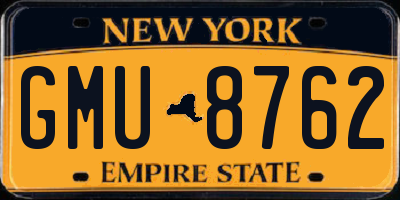 NY license plate GMU8762