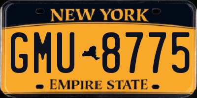 NY license plate GMU8775