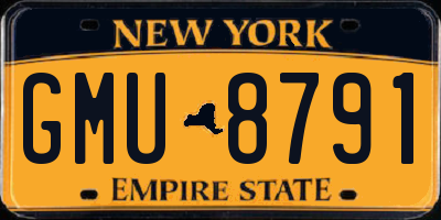 NY license plate GMU8791