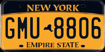 NY license plate GMU8806