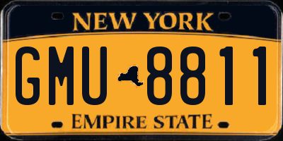 NY license plate GMU8811
