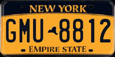 NY license plate GMU8812