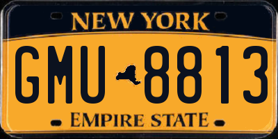 NY license plate GMU8813