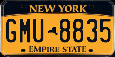 NY license plate GMU8835