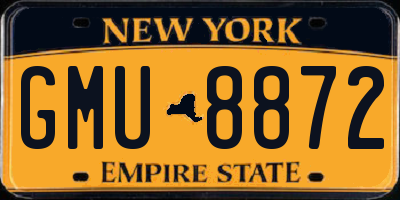 NY license plate GMU8872