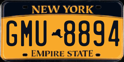 NY license plate GMU8894
