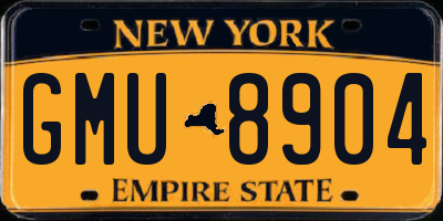 NY license plate GMU8904
