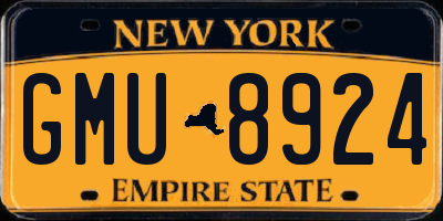 NY license plate GMU8924