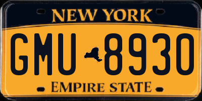 NY license plate GMU8930