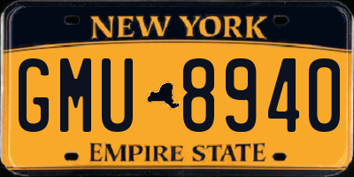 NY license plate GMU8940
