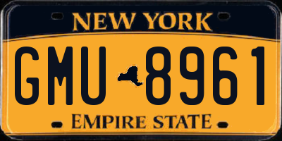 NY license plate GMU8961