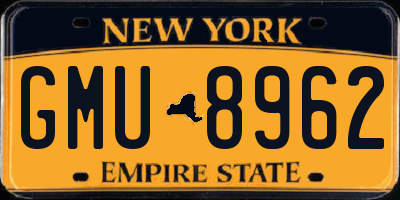 NY license plate GMU8962