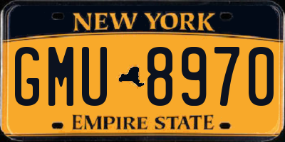 NY license plate GMU8970
