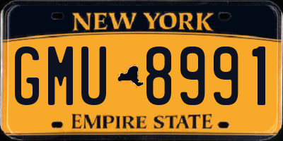 NY license plate GMU8991