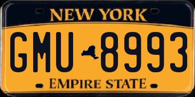 NY license plate GMU8993