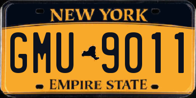 NY license plate GMU9011