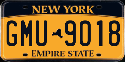 NY license plate GMU9018