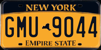 NY license plate GMU9044